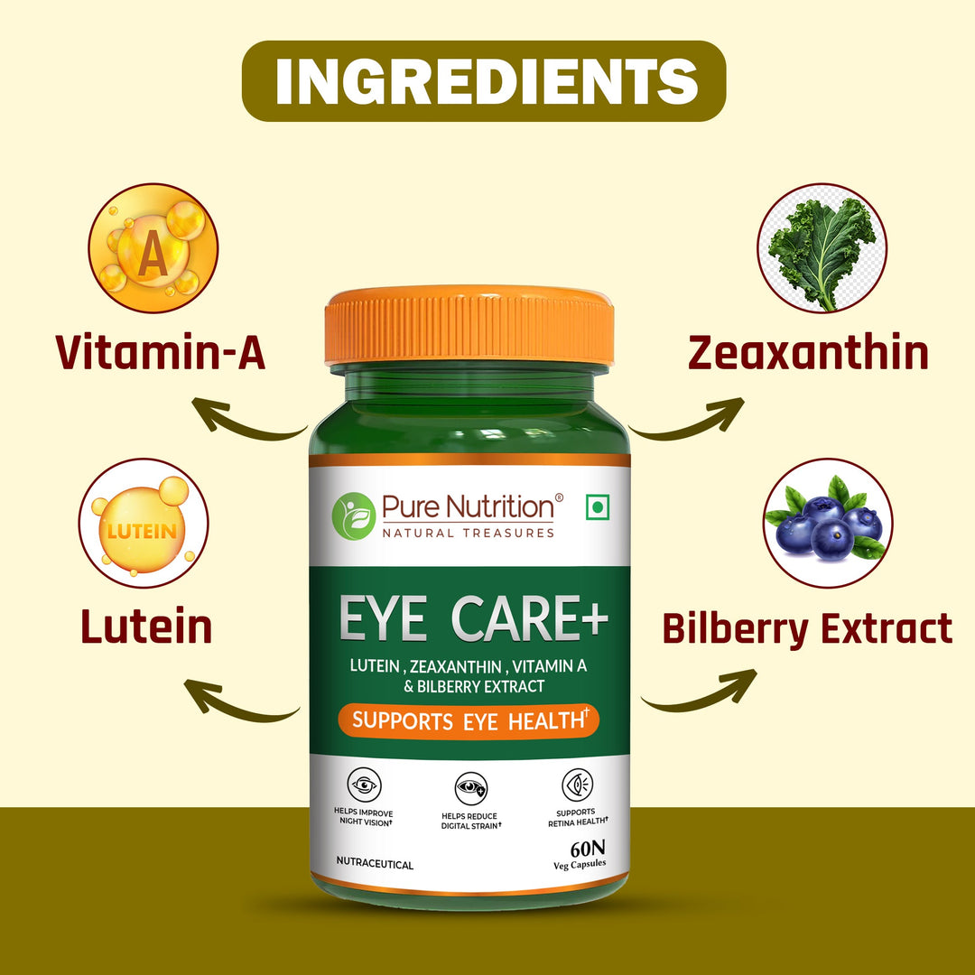 Eye Care+ – Lutein, Zeaxanthin, Vitamin A & Bilberry