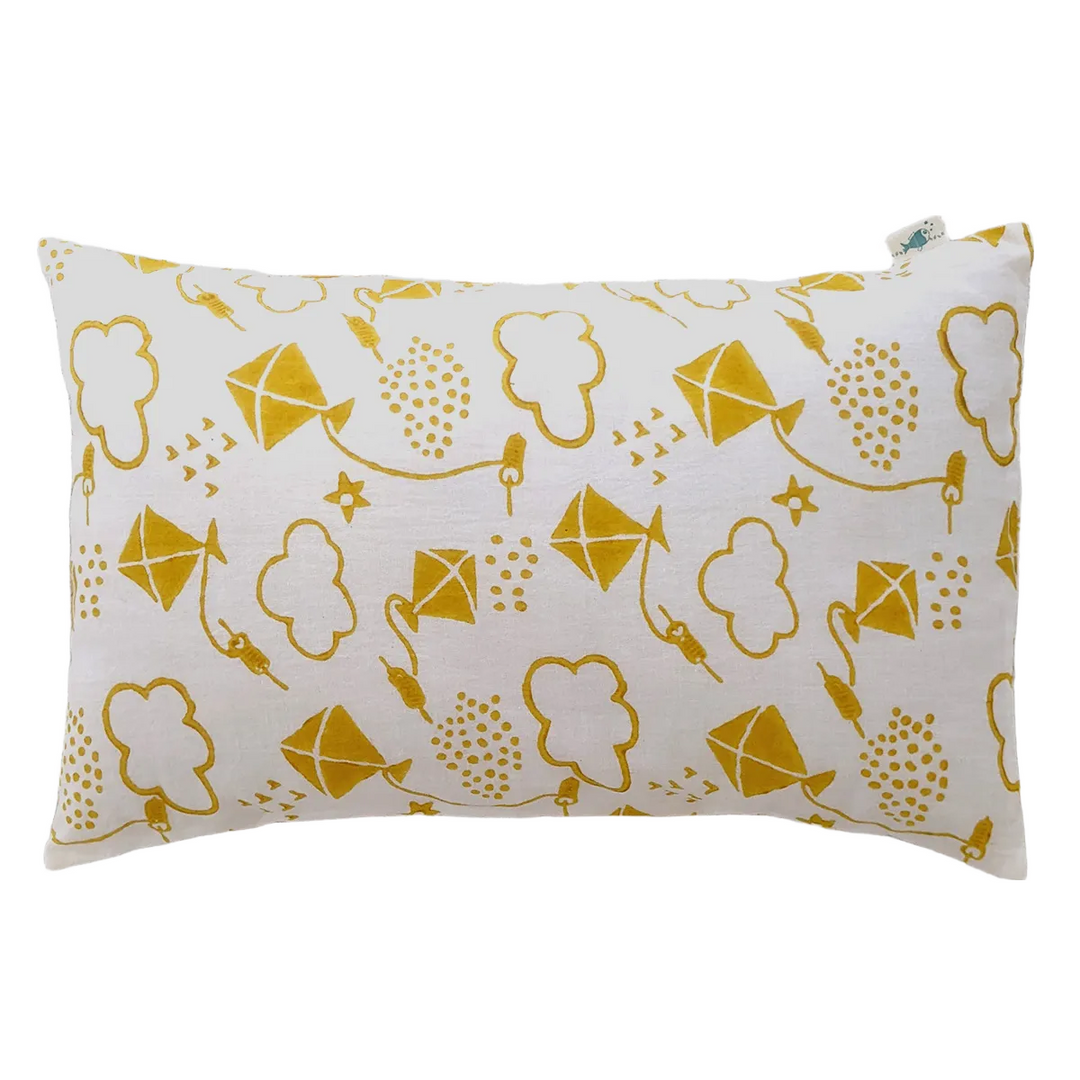 Whitewater Kids Organic Kite Print Kapok Pillow