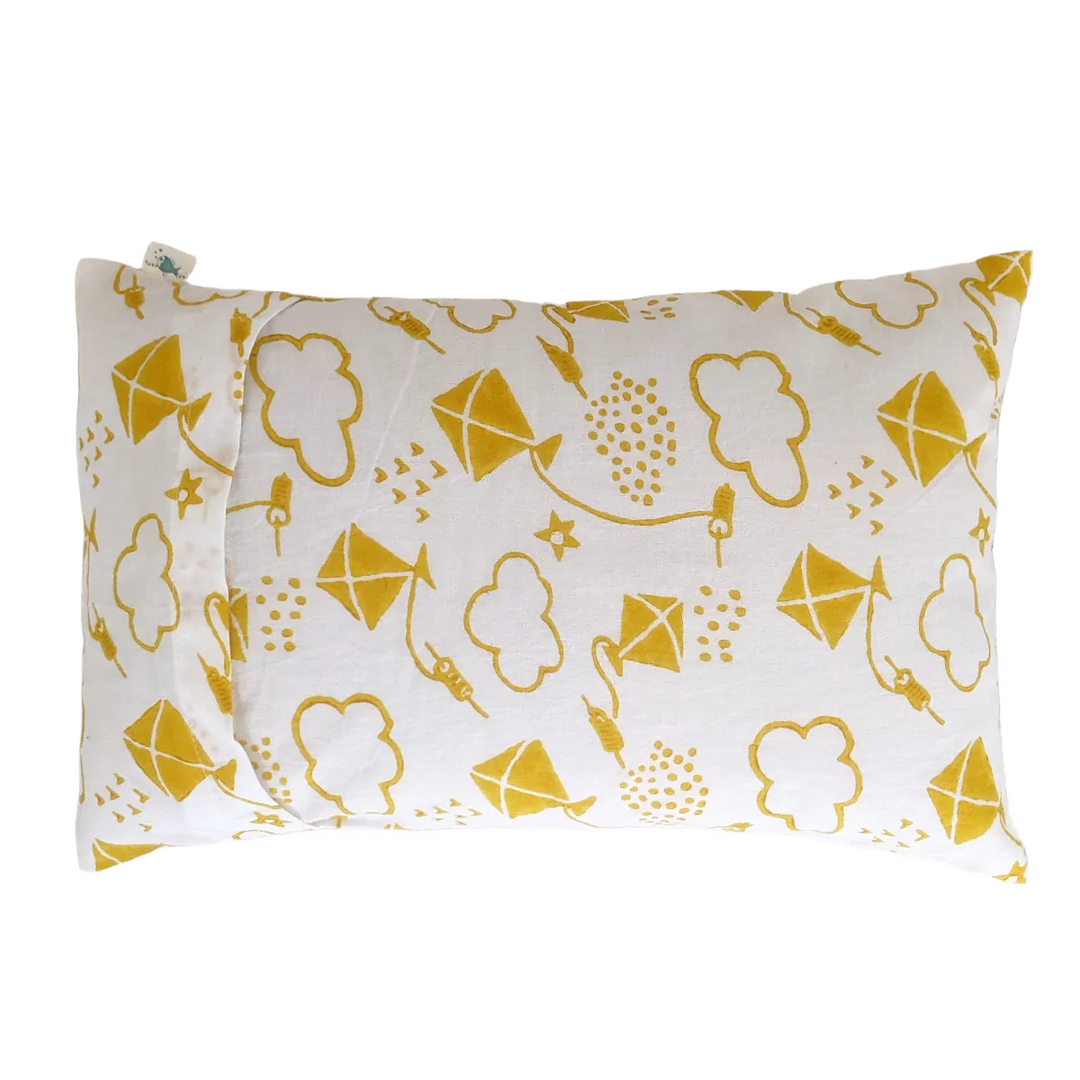 Whitewater Kids Organic Kite Print Kapok Pillow
