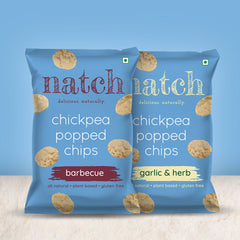NATCH chickpea popped chips - variety pack (pack of 6 - 55g)