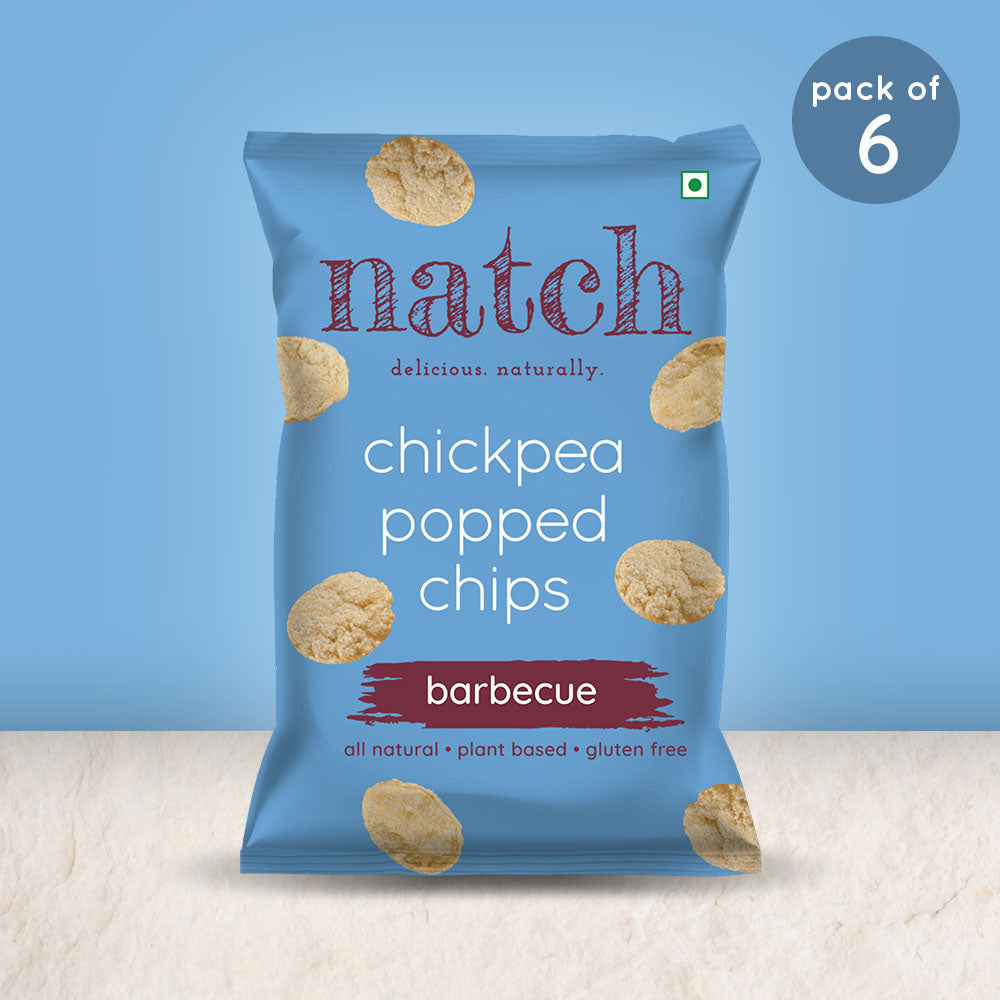 NATCH Chickpea popped chips - barbecue (pack of 6)