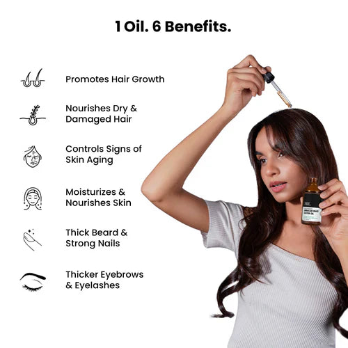 ThriveCo Cold-Pressed Jamaican Black Castor Oil | For Healthy Hair, Skin, Eyebrows, Eyelashes & Nails | For Men & Women (50ml)