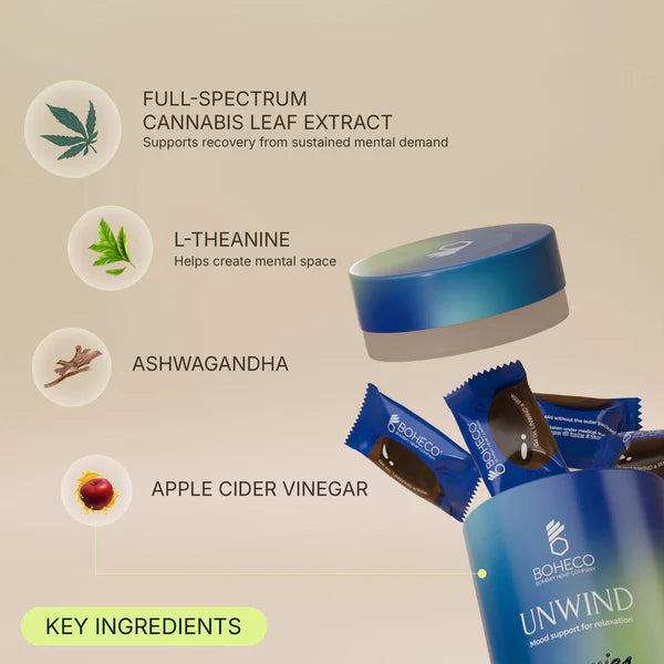 Boheco - UNWIND Relaxation & Mood Support Gummies Flavour Cola