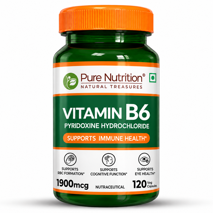 Vitamin B6 (Pyridoxine) Capsules 120 Count Mood, Brain & Immune Support