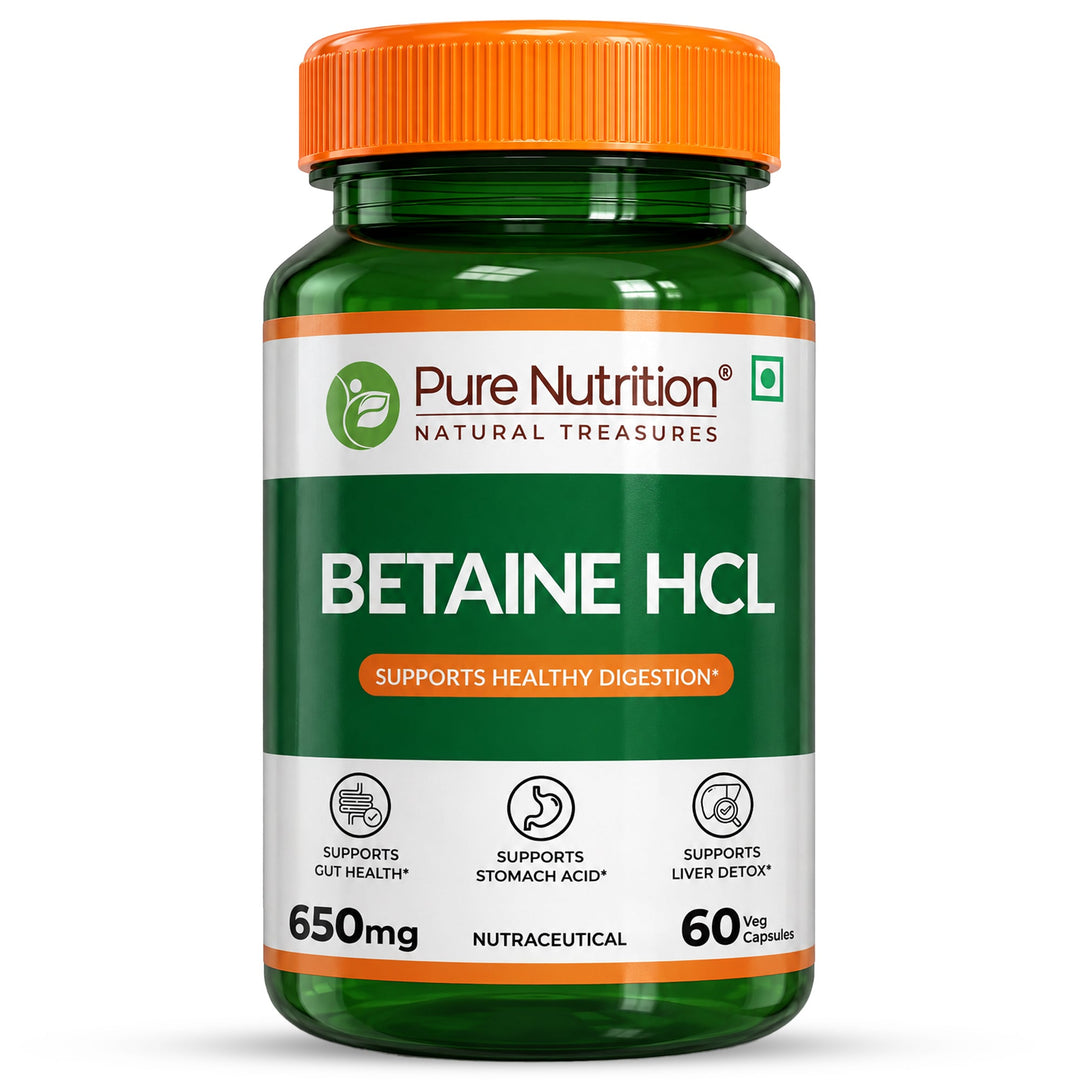 Pure Nutrition Betaine HCl 650mg Digestive Wellness & Stomach Acid Support