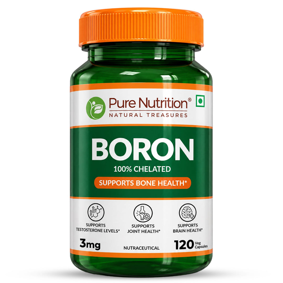 Pure Nutrition Boron 3mg Chelated Supplement | Bone Health & Mineral Support