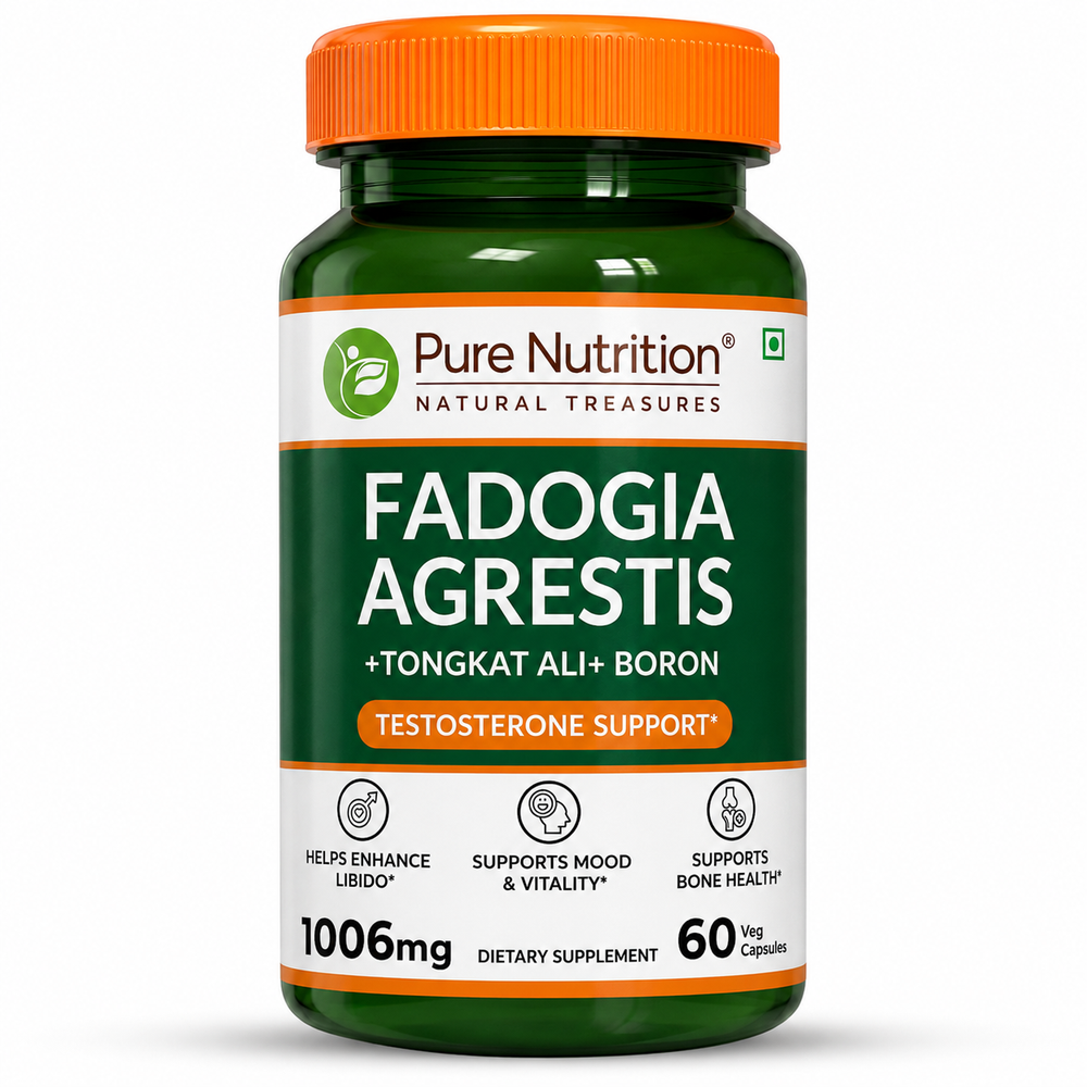 Pure Nutrition Fadogia Agrestis, Tongkat Ali & Boron | Men's Vitality | 60 Tablets
