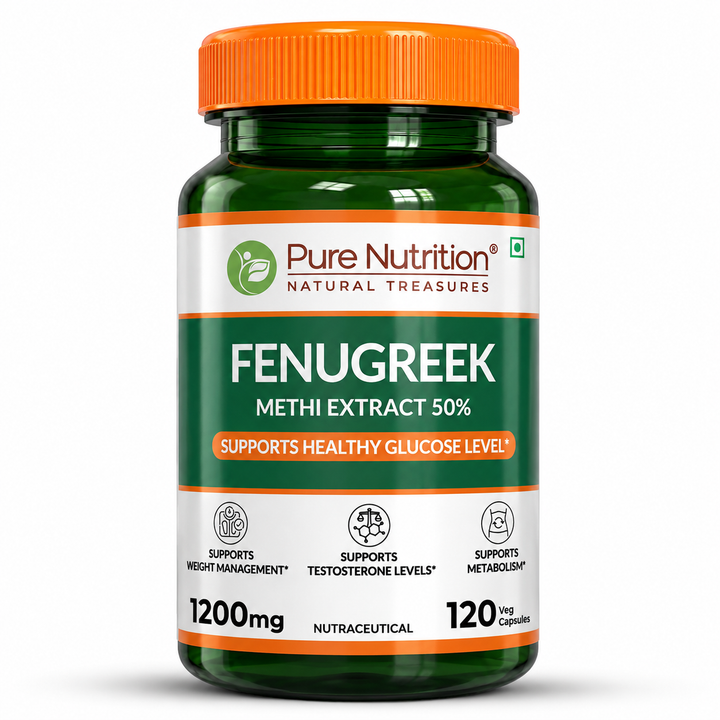 Pure Nutrition Fenugreek Seed Extract 1200 mg | Metabolism & Wellness | 120 Tablets
