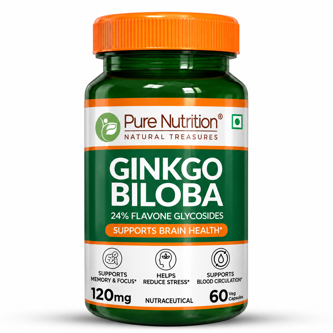 Pure Nutrition Ginkgo Biloba 120 mg | Focus & Circulation Support
