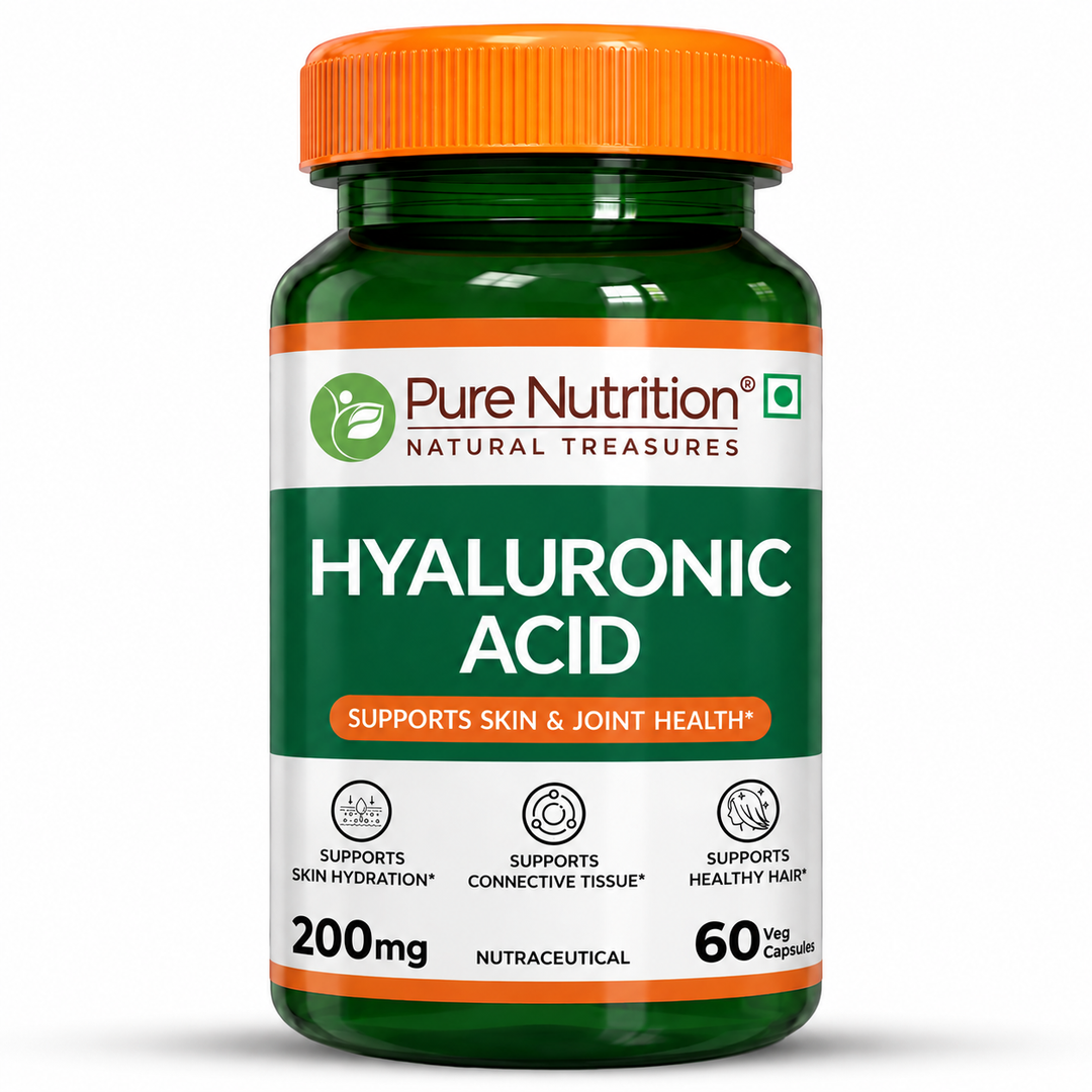 Pure Nutrition Hyaluronic Acid 200mg Capsules | Skin Hydration & Joint Comfort