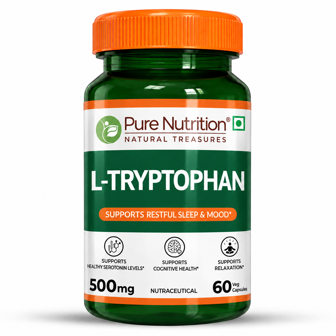 Pure Nutrition L-Tryptophan 500mg Veg Capsules | Mood Balance, Sleep & Wellness