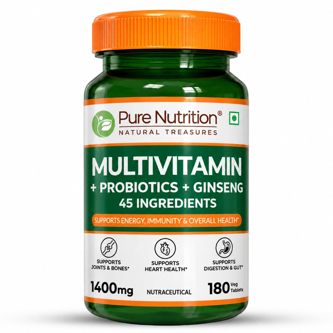 Pure Nutrition Multivitamin with Probiotics & Korean Ginseng | Complete Daily | 180 Tablets