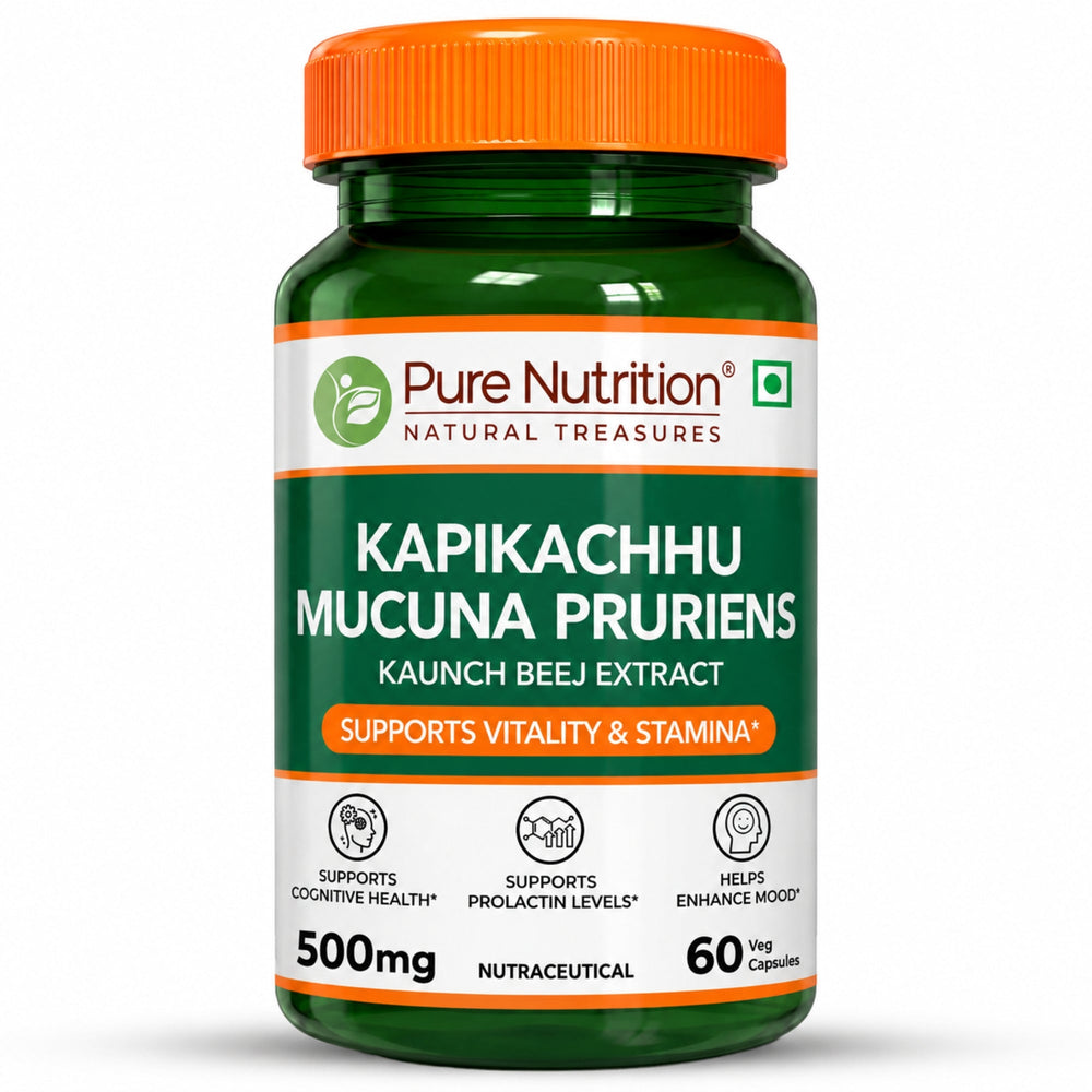 Pure Nutrition Mucuna Pruriens Extract 500mg | Energy, Vitality & Mood Support | 60 Caps