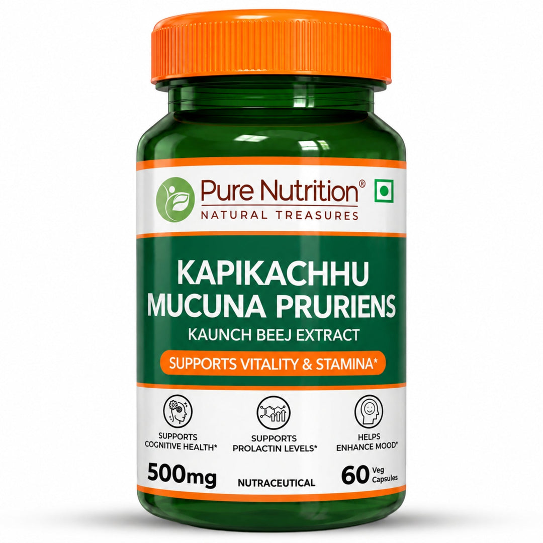 Pure Nutrition Mucuna Pruriens Extract 500mg | Energy, Vitality & Mood Support | 60 Caps