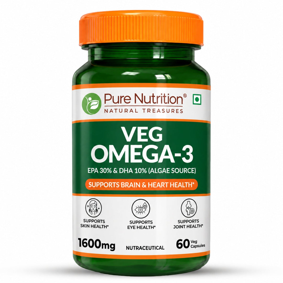 Vegan Omega-3 1600mg from Algae EPA & DHA | Heart & Brain Health