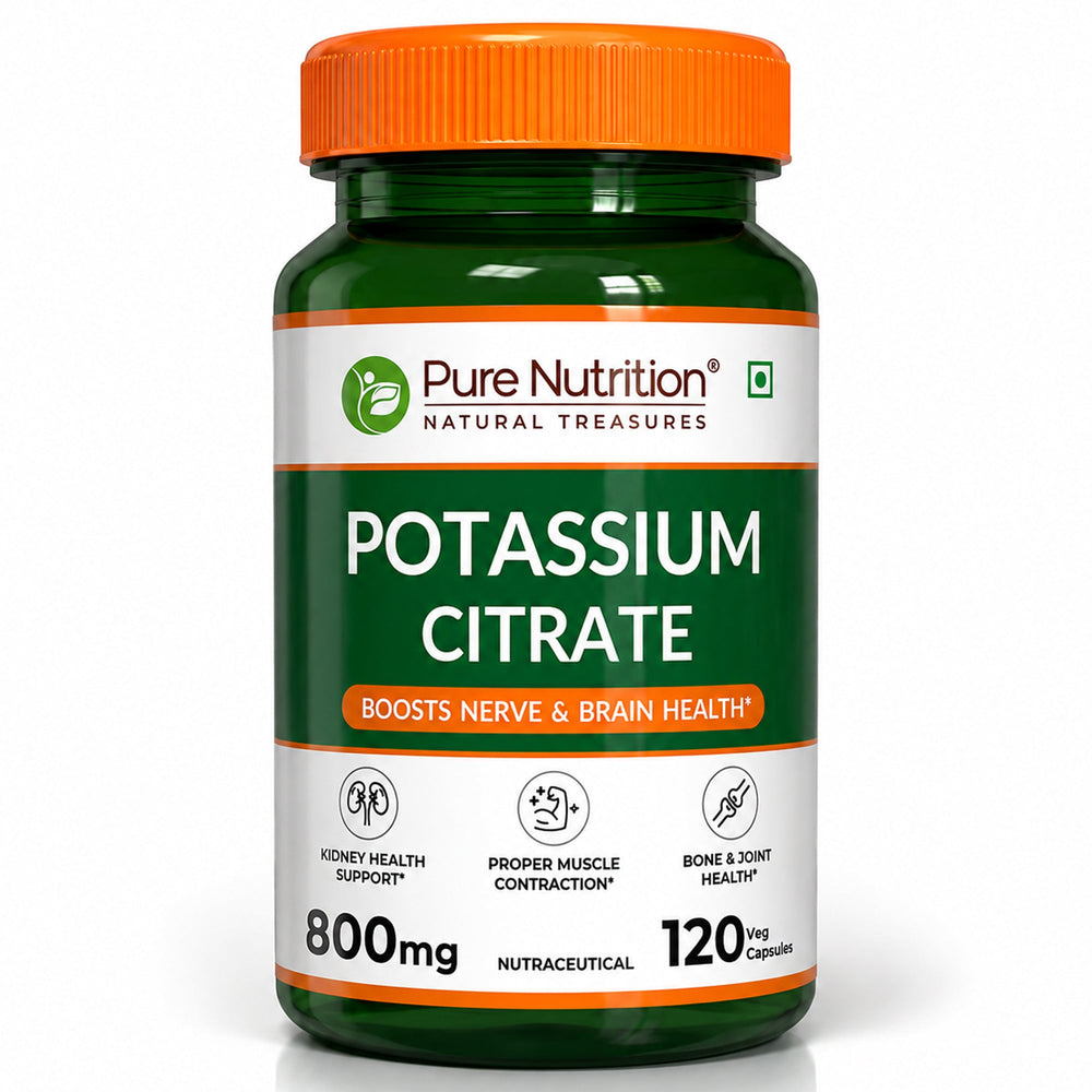 Pure Nutrition Potassium Citrate 800mg | 120 Veg Capsules