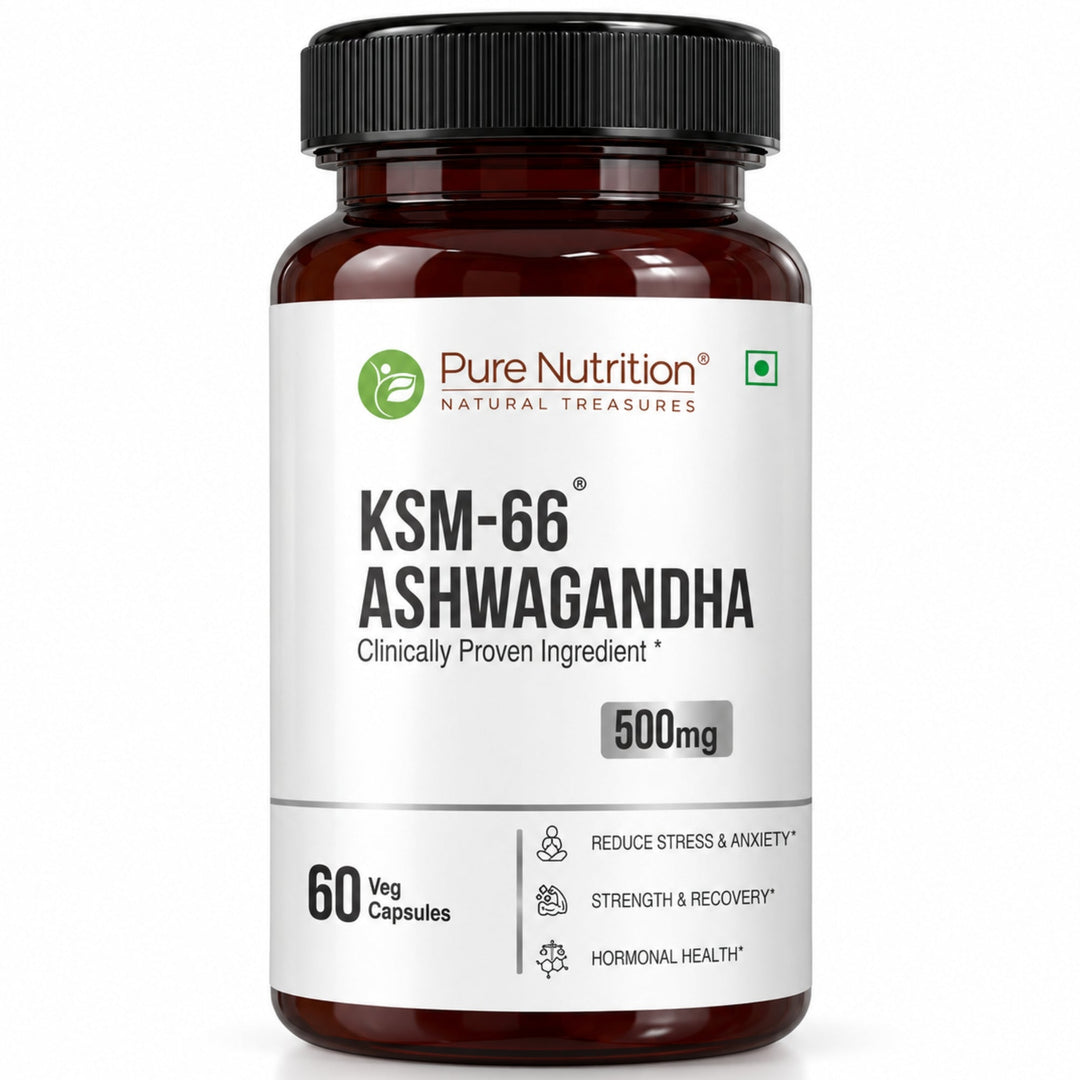 KSM-66 Ashwagandha 500mg  Standardized Root Extract | Stress & Vitality