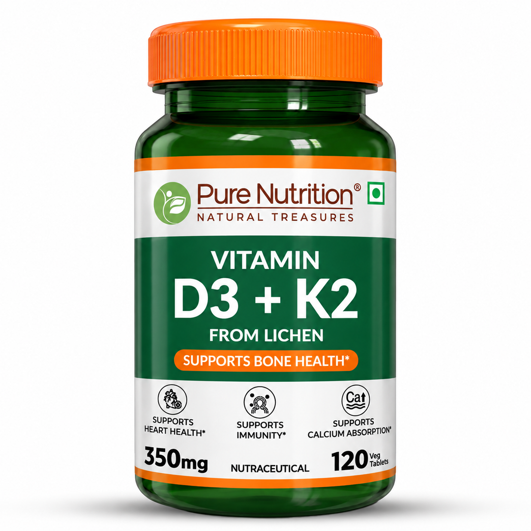 Vitamin D3 + K2 from Lichen - 120 Tablets
