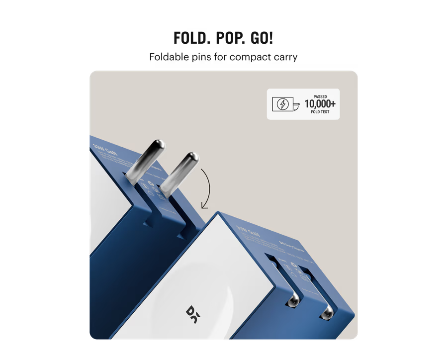 POP Triple Port GaN5 Adapter-33W/45W/67W(Black,Blue,Red,White,Yellow)
