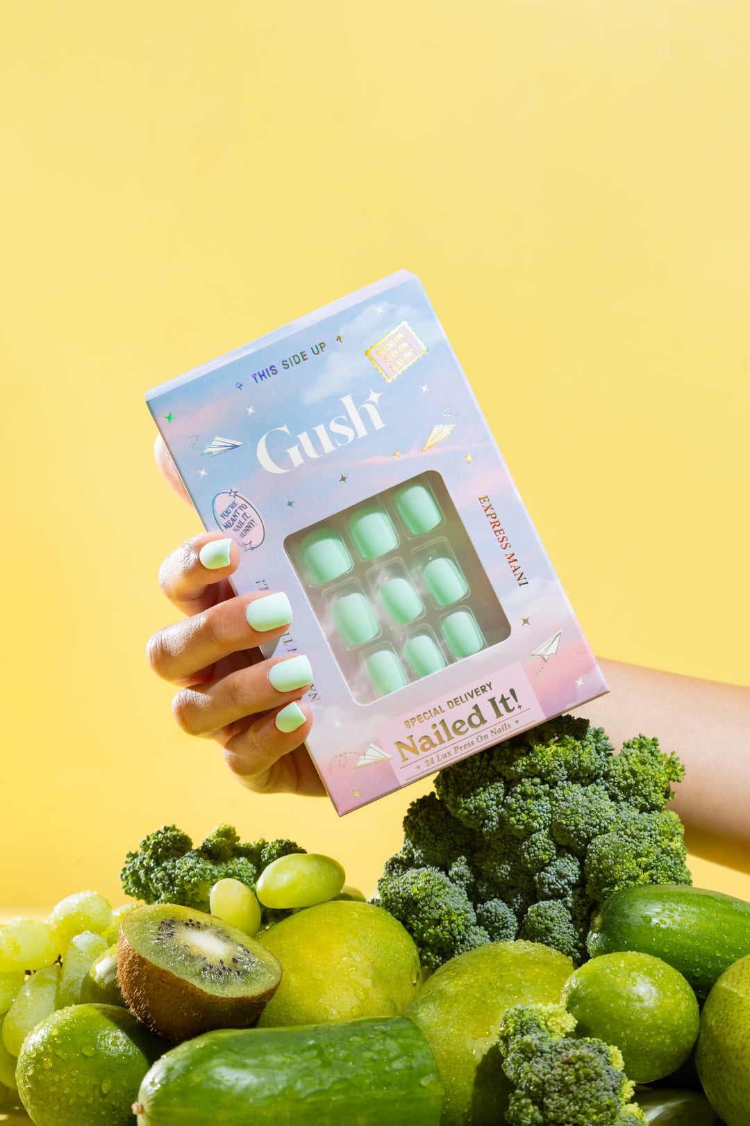 Mint Green | Short Square, Press-On Nails