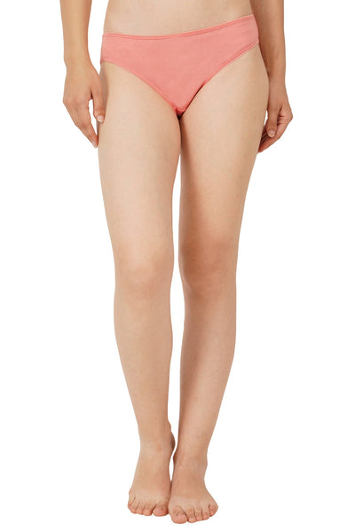 Bamboo Fabric Low Waist Underwear | Peach and Black | Pack of 2