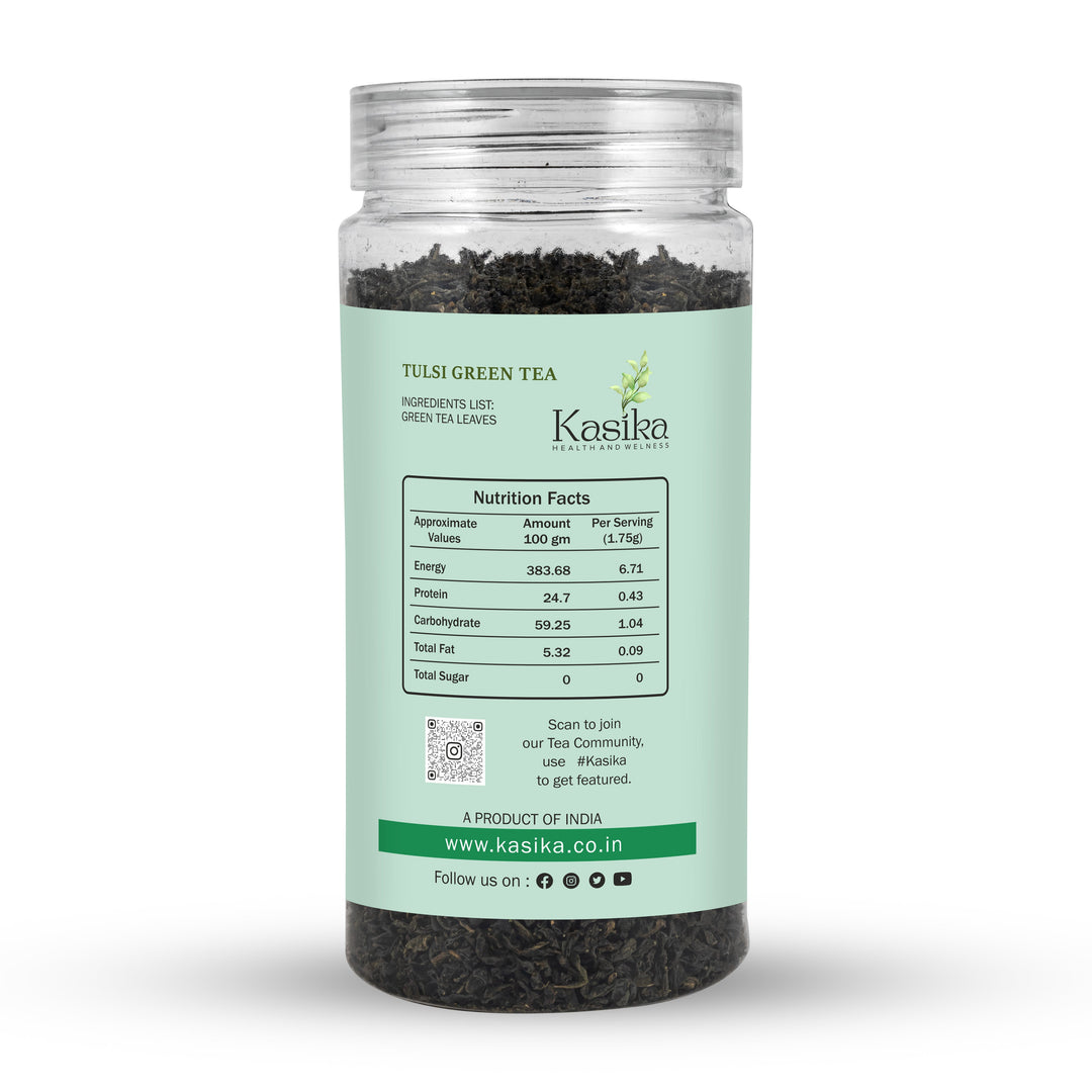 Kasika Pure Green Tea – Loose Tea | 100% Natural Green Tea Leaves in a Box | Rich in Antioxidants | Supports Weight Management & Metabolism | Hot & Iced Green Tea | Vegan & Gluten-Free