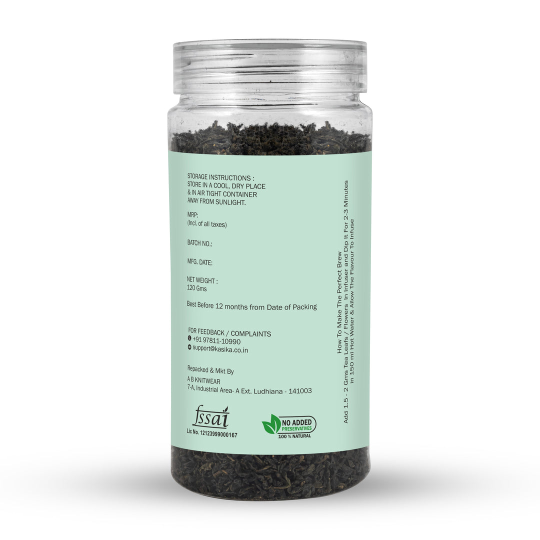 Kasika Pure Green Tea – Loose Tea | 100% Natural Green Tea Leaves in a Box | Rich in Antioxidants | Supports Weight Management & Metabolism | Hot & Iced Green Tea | Vegan & Gluten-Free