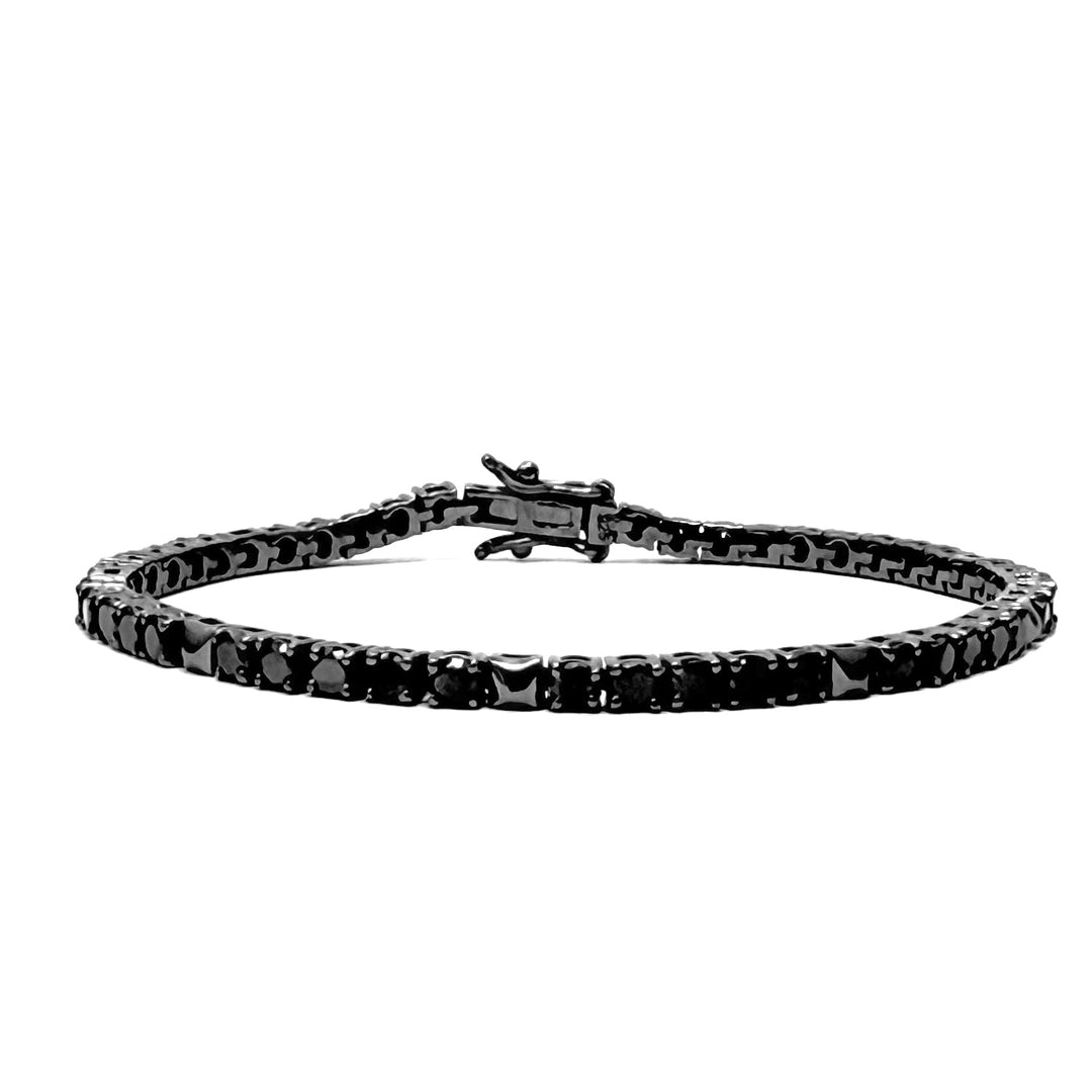 Black CZ Tennis bracelet 925 Sterling Silver