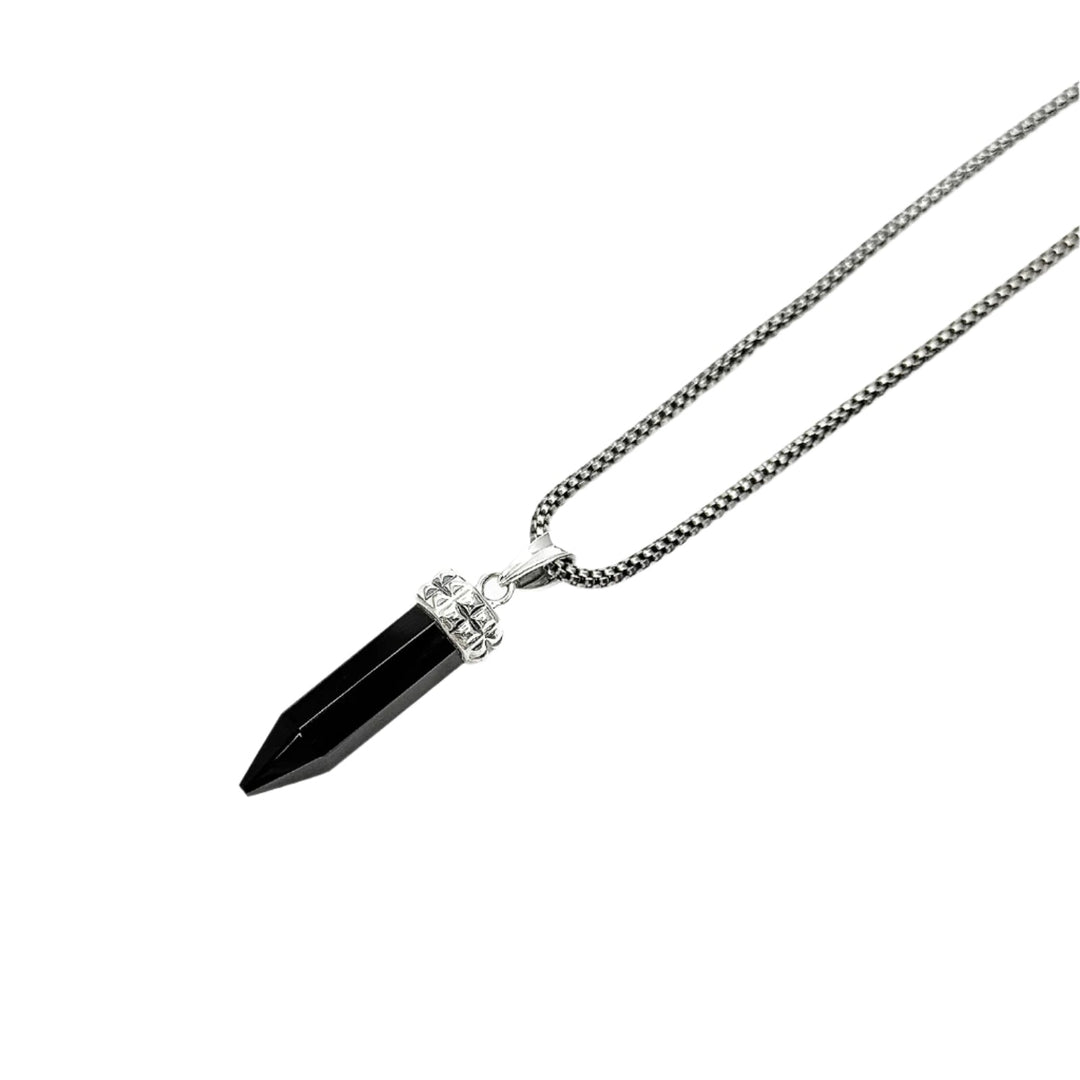 Noir Pendant in 925 sterling silver & Black Onyx stone