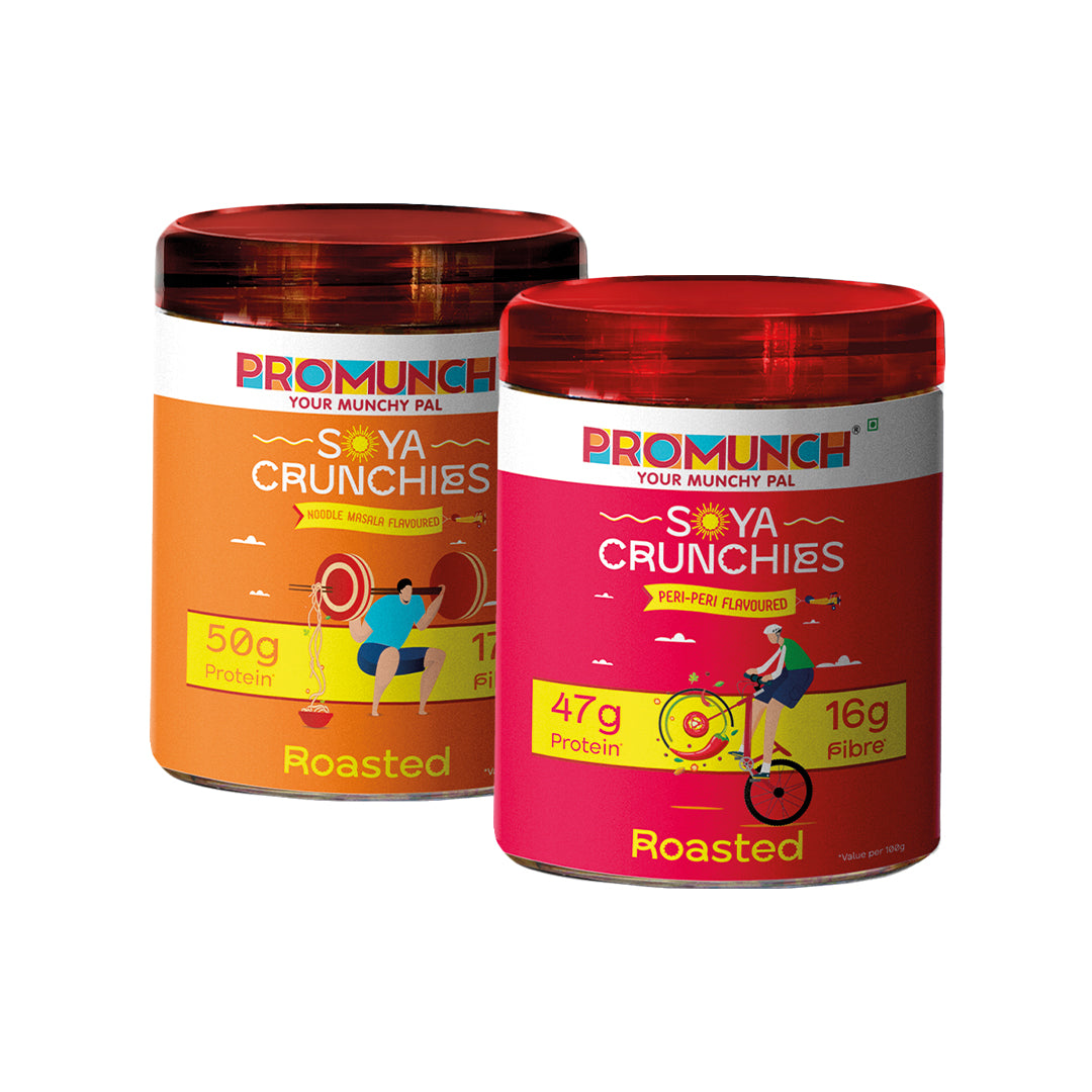 Dual Pack Protein Snacks (Noodle Masala, Peri Peri) 150gm x 2