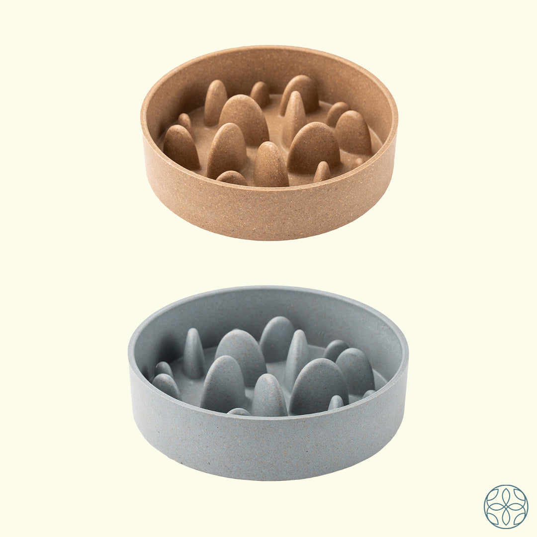 Irida Naturals Rice Husk Slow Feeder Bowl Mid - 14 CM