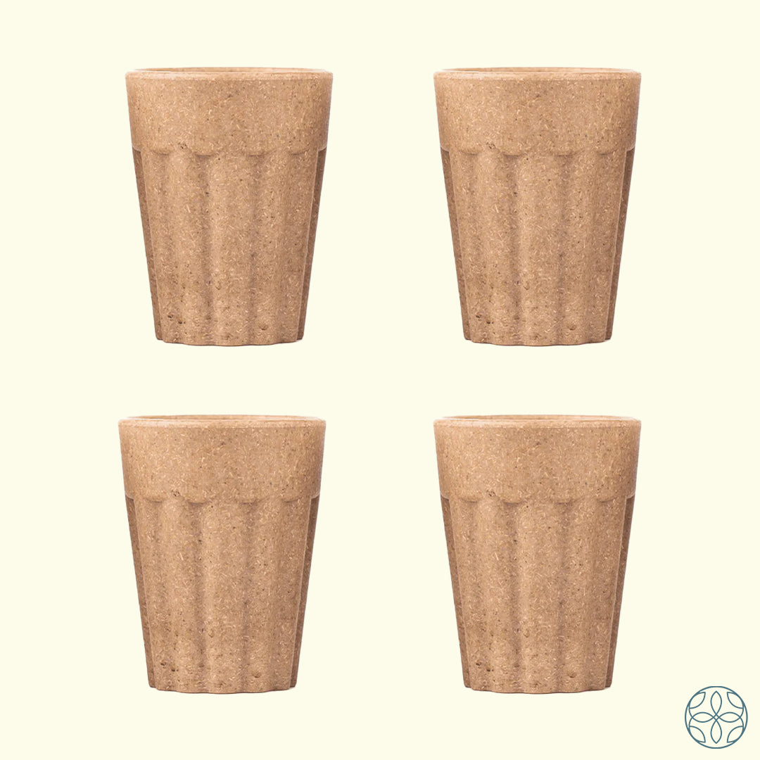 Irida Naturals Rice Husk Cutting Chai Cups