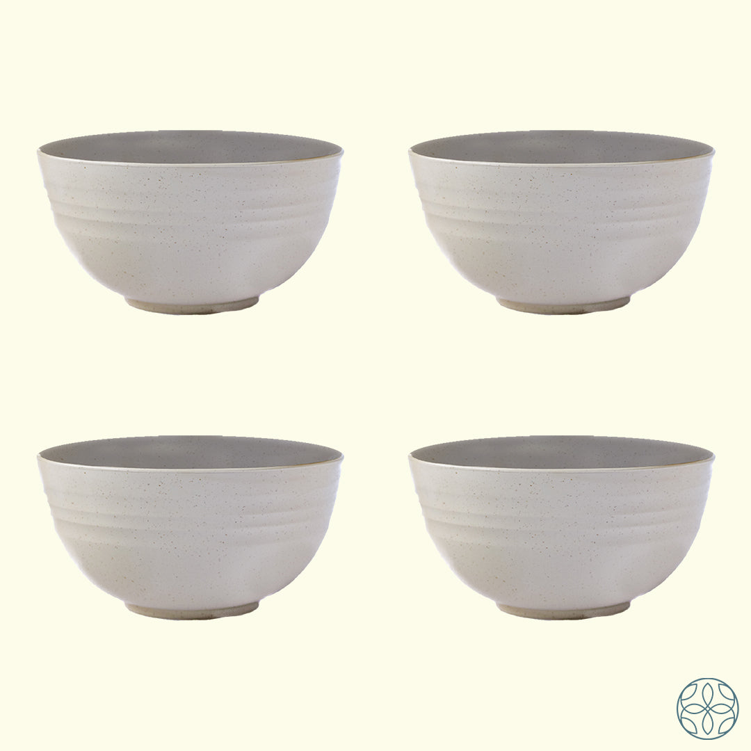 Irida Naturals Wheat Straw Serving Bowls Set Of 4