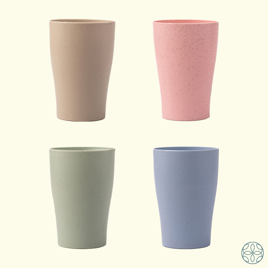 Irida Naturals Wheat Straw Cups - Set of 4