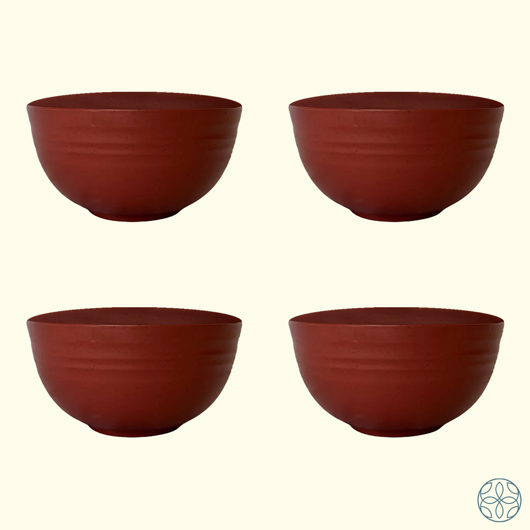 Irida Naturals Wheat Straw Serving Bowls Set Of 4