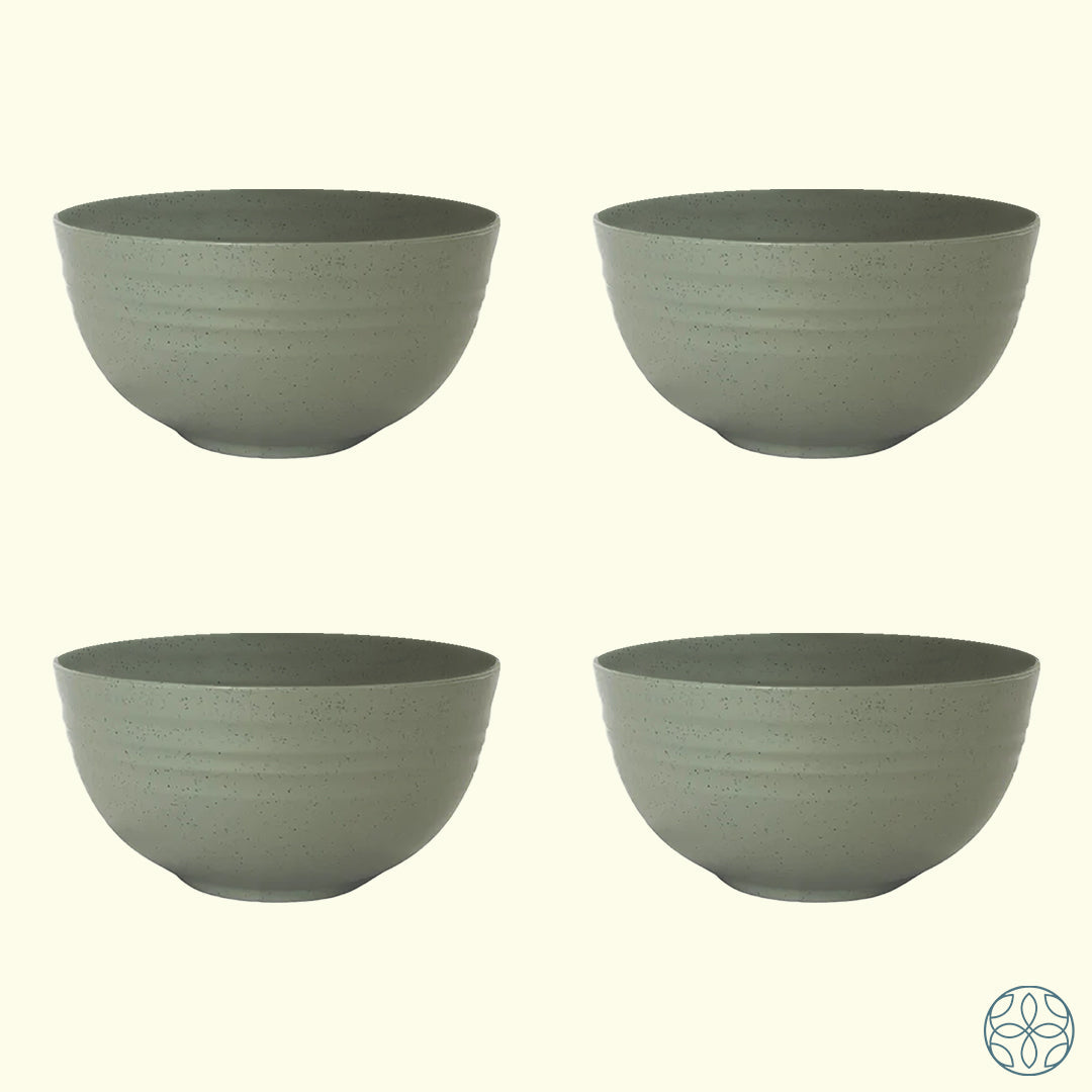 Irida Naturals Wheat Straw Serving Bowls Set Of 4