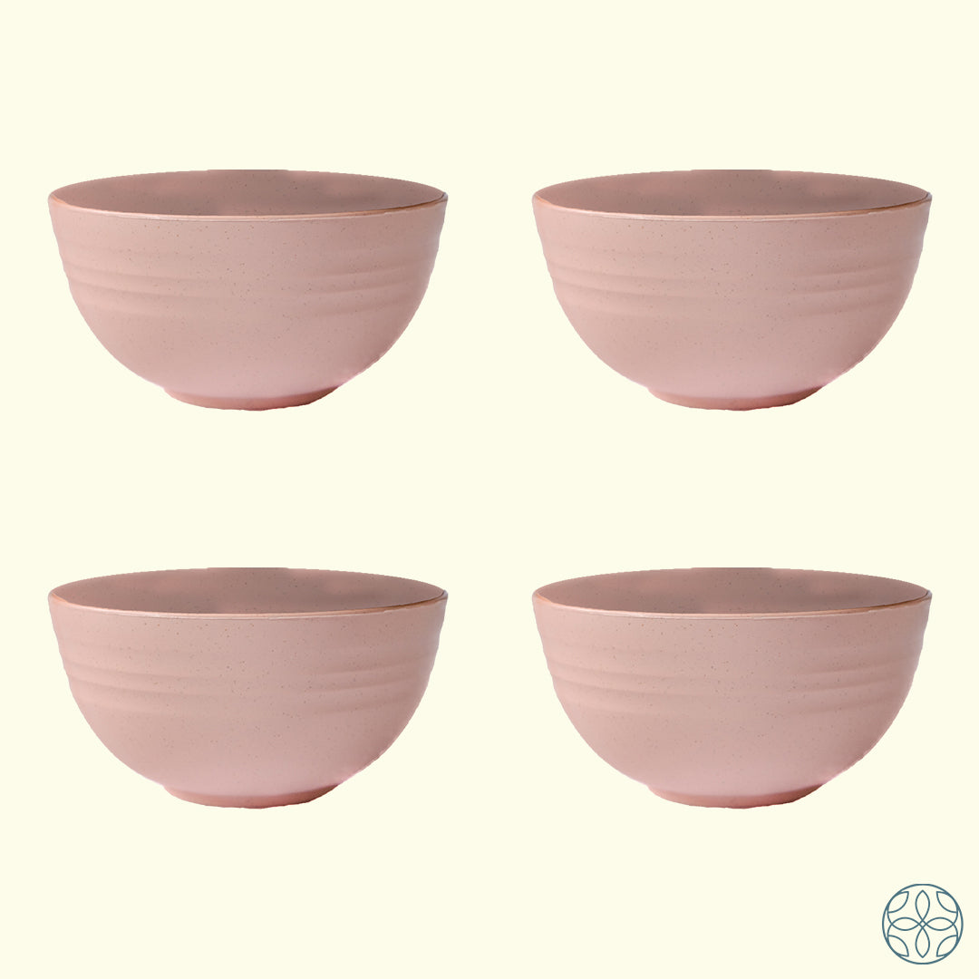 Irida Naturals Wheat Straw Serving Bowls Set Of 4