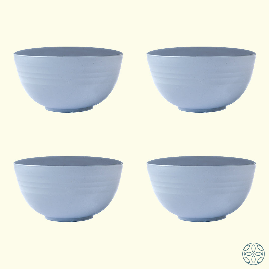 Irida Naturals Wheat Straw Serving Bowls Set Of 4