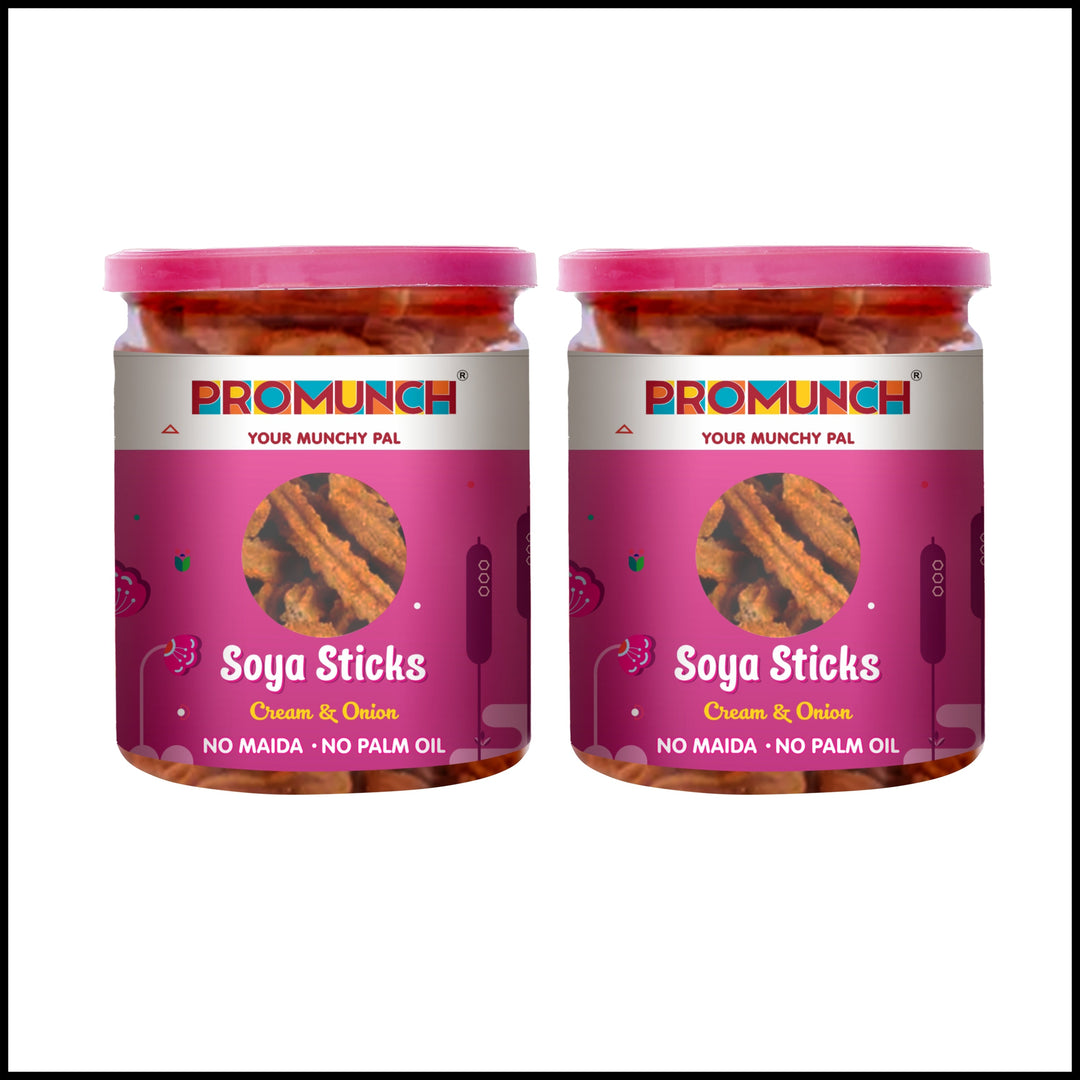 PROMUNCH Soya Sticks - Cream & Onion (100g Each)