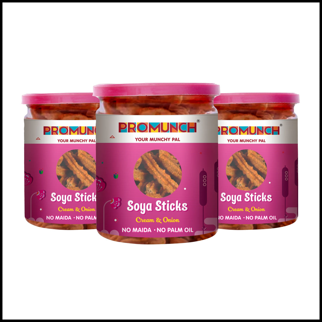 PROMUNCH Soya Sticks - Cream & Onion (100g Each)