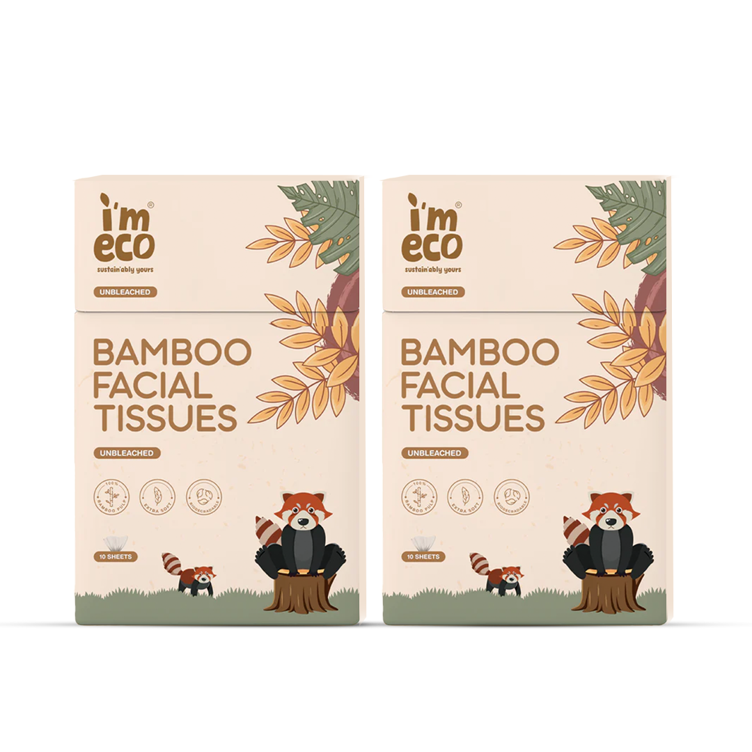 IMECO Bamboo Pocket Tissue - 10 Pulls Per Box - Ultra-Soft & Hypoallergenic - Travel-Friendly