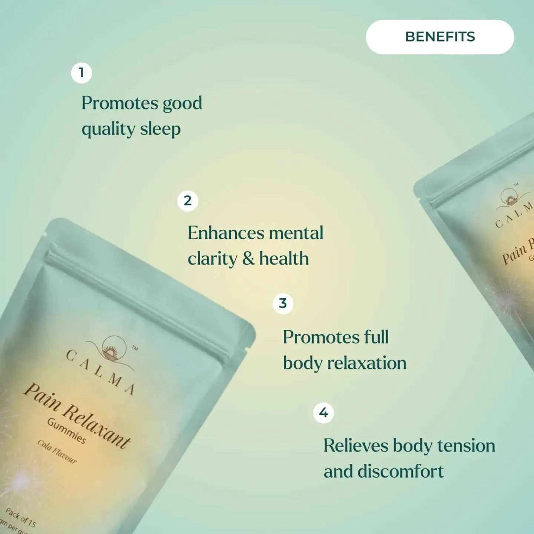 Calma Pain Relaxant Gummies | Doctor-Prescribed 135mg Vijaya Extract for Muscle, Joint & Tension Relief | Strongest Formula | Cola Flavour