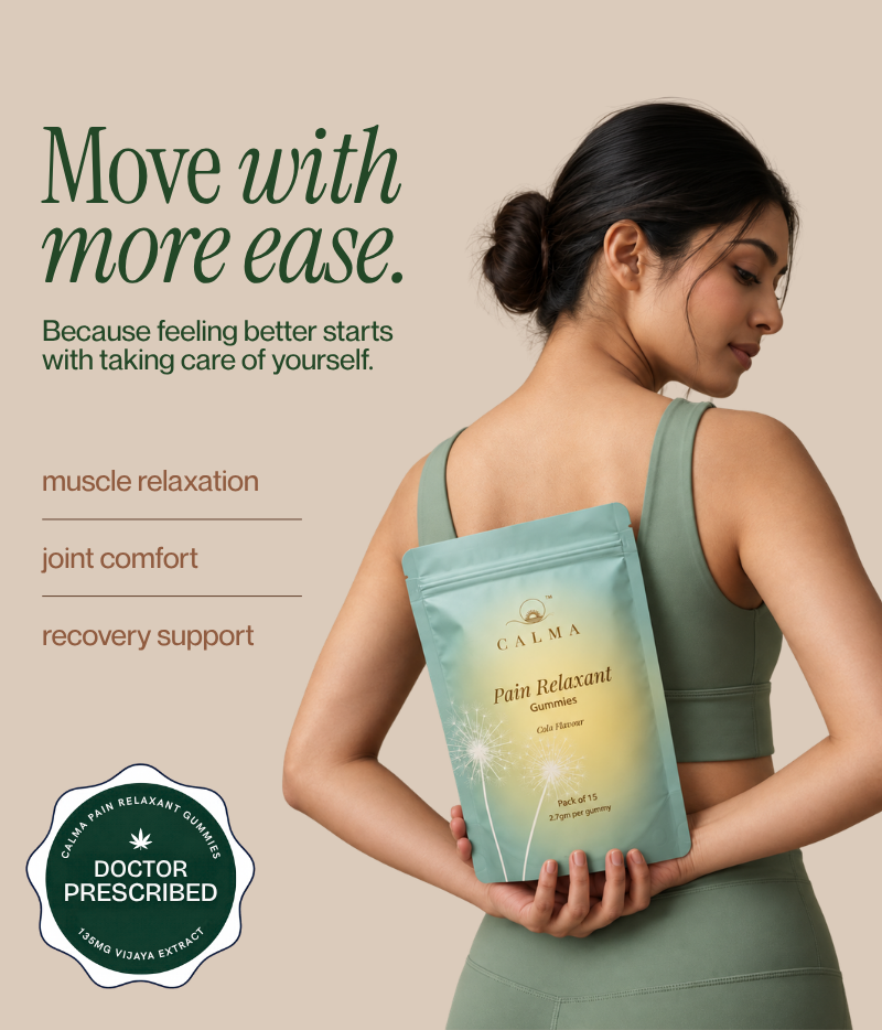 Calma Pain Relief + Anxiety Support Gummies Combo | Vijaya Extract for Stress, Relaxation & Recovery
