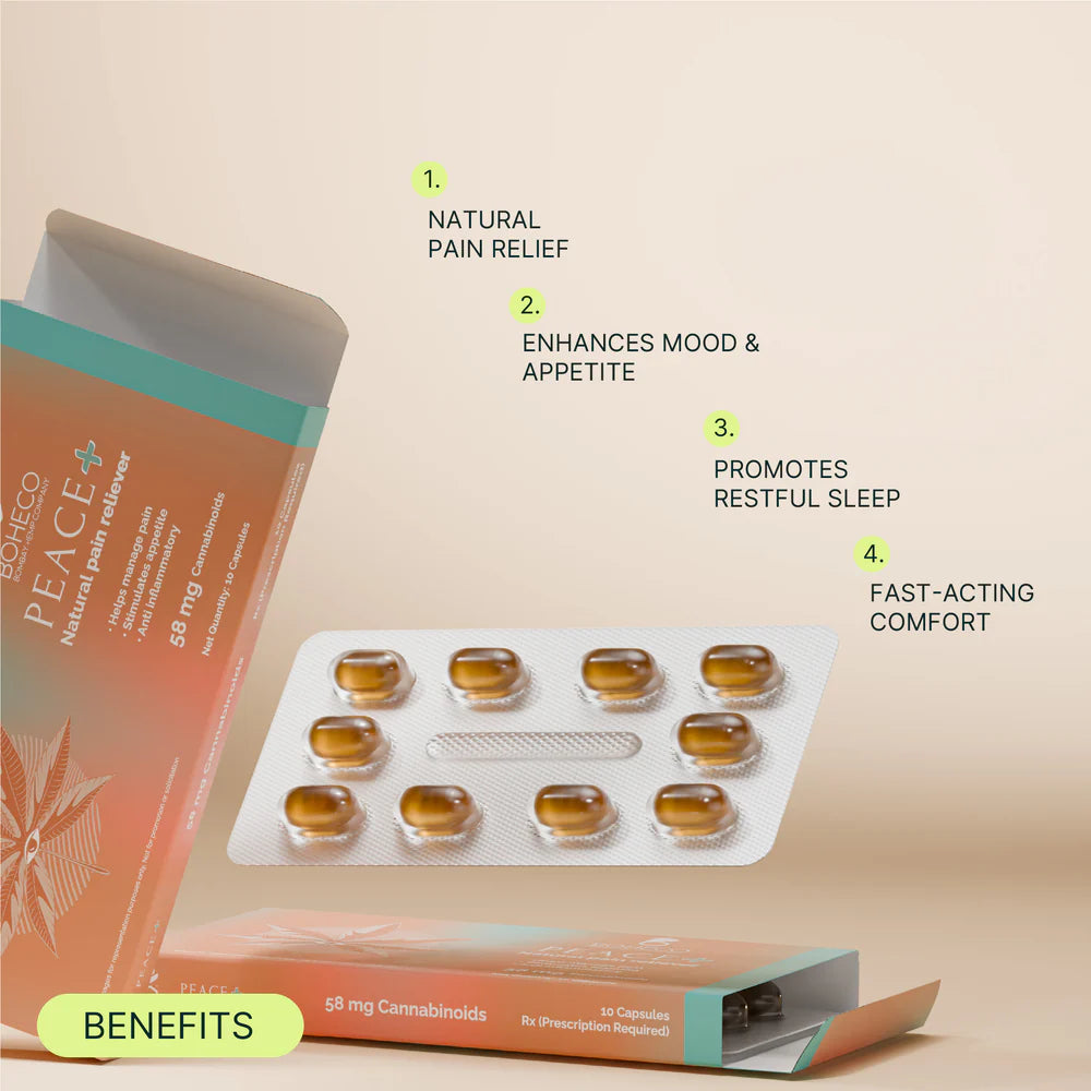 Boheco PEACE ✚ Capsules Natural Pain Reliever