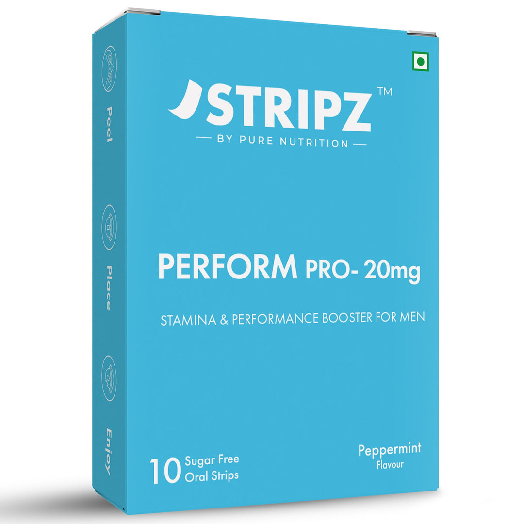 Stripz Perform Pro Oral Strips (Tadalafil IP 20 mg) | Peppermint Flavour