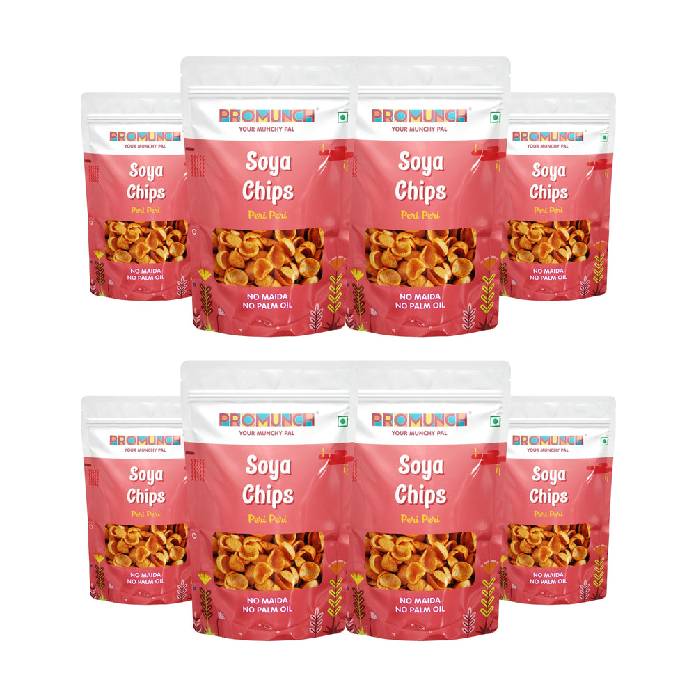 Promunch Soya Chips | Peri Peri | 30g x 8
