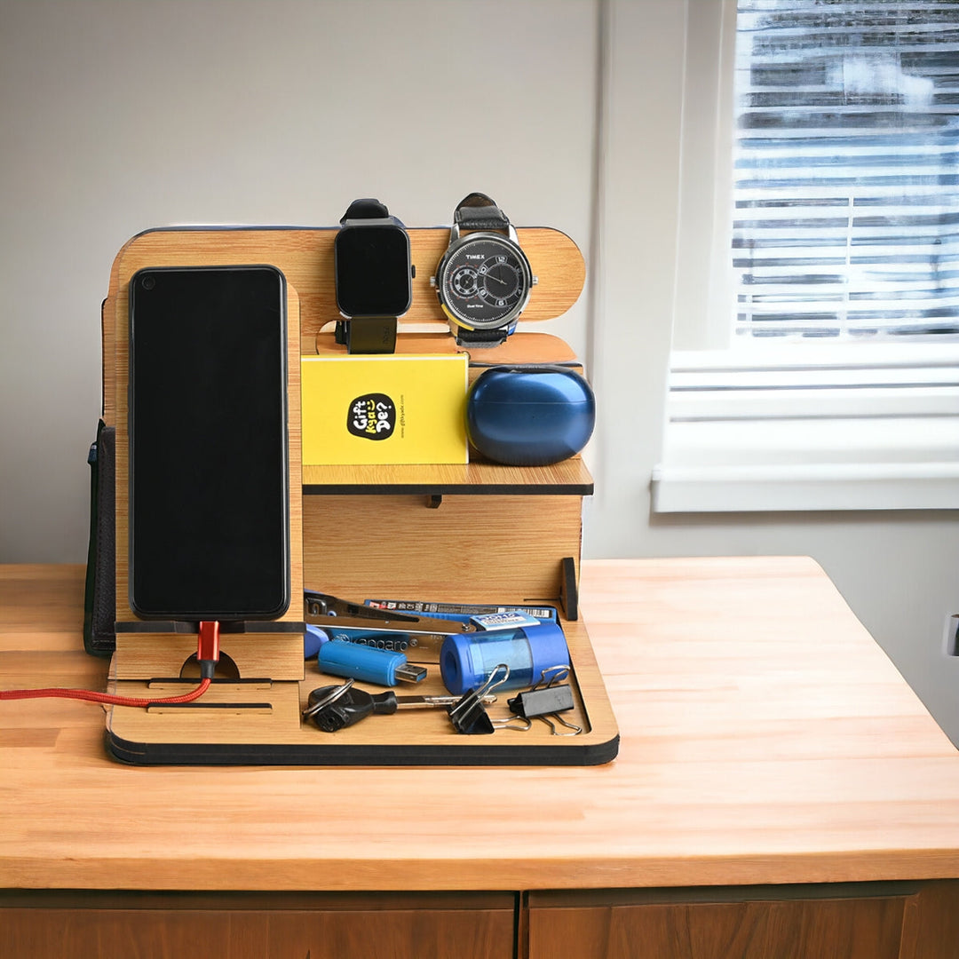 Gift Kya De 6 in 1 Desk Organizer & Docking Station | Desk Essential