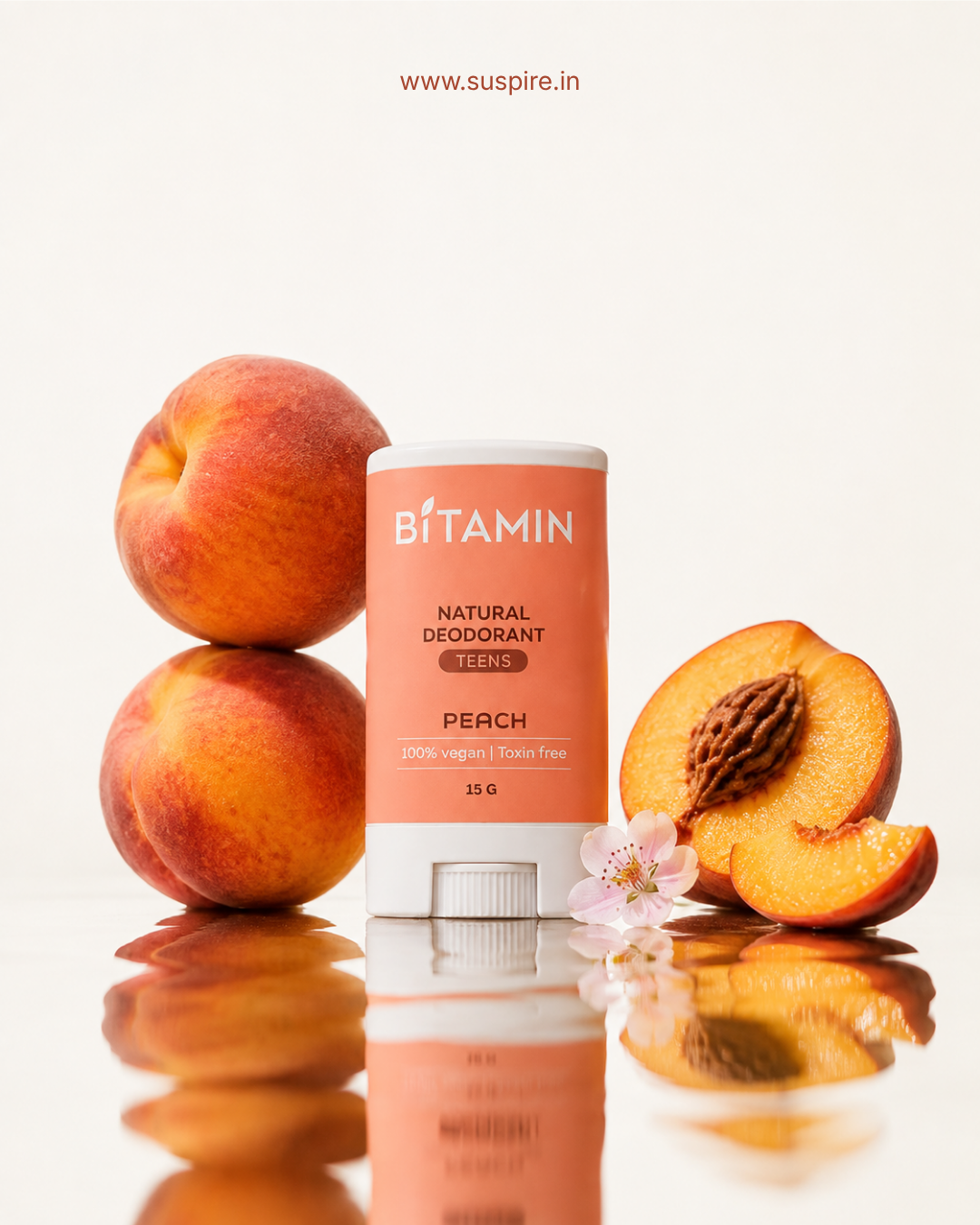 Bitamin Peach Teens Natural Deodorant