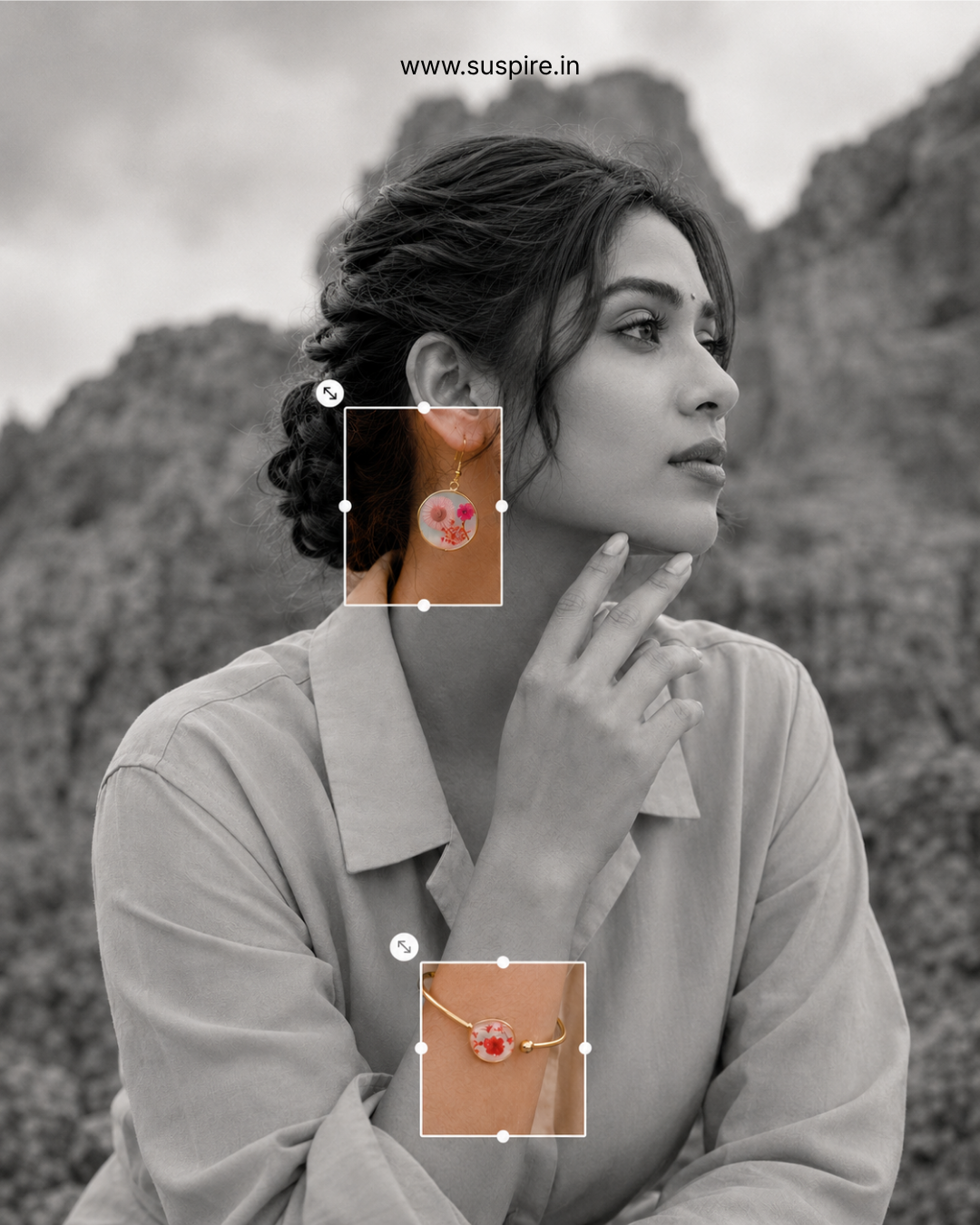 Ishmades Pink Field earrings