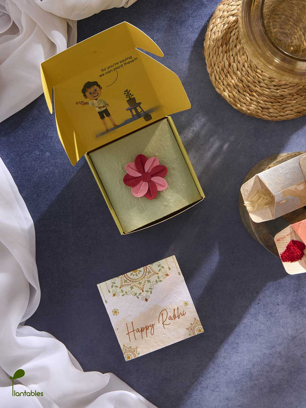 Plantables Pinwheel Rakhi Combo